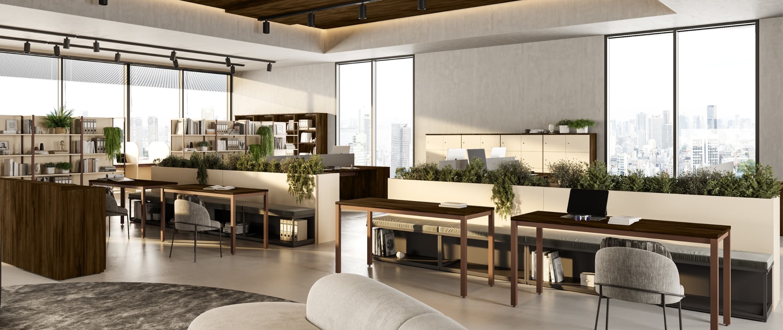 Linha M-Corp: composição em ambiente corporativo